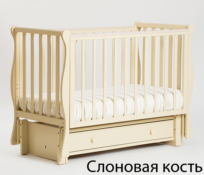 Детская кроватка Кубаньлесстрой БИ 40.3 Кубаночка-4 (продольный маятник)