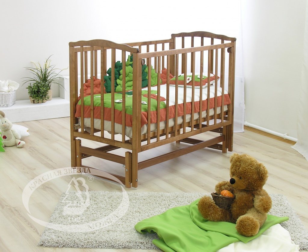 Детская кроватка Можга (Красная Звезда) Кристина С-619 (продольный маятник)